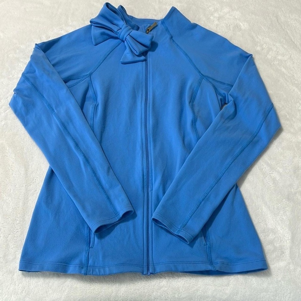 Kate Spade beyond yoga Sailing Stripe Neck Bow Jacket rare color